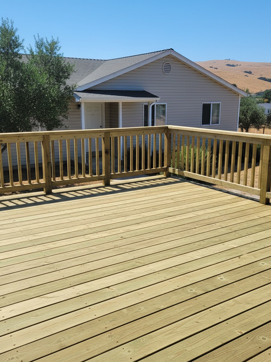 Apex Deck Solutions crew working on a home